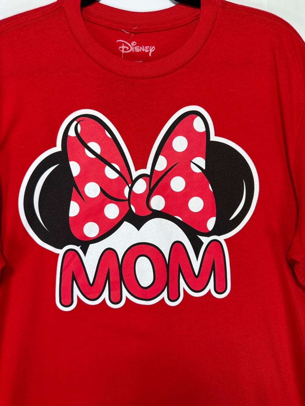 Disney Minnie Mouse Mom Graphic Tee Red Short Sleeve T Shirt Size M - Picture 2 of 4